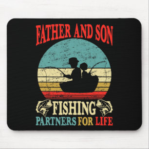 Vintage Vater Sohn Angelpartner fürs Leben Vater Mousepad