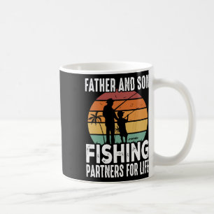 Vintage-Vater und Sohn Angelpartner fürs Leben Vat Kaffeetasse