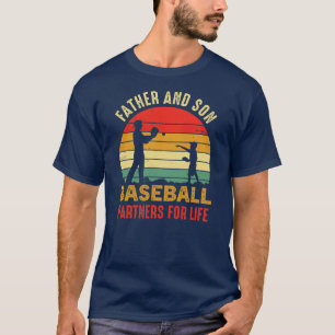Vintage-Vater und Sohn Baseball-Partner fürs Leben T-Shirt