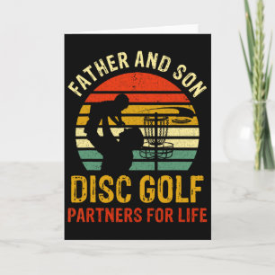 Vintage-Vater und Sohn Disc-Golf-Partner fürs Lebe Karte
