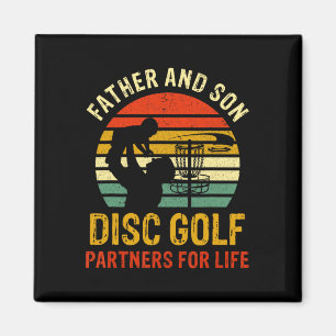 Vintage-Vater und Sohn Disc-Golf-Partner fürs Lebe Magnet