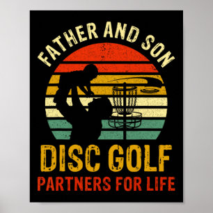 Vintage Vater- und Son-Disk-Golfpartner für Life-F Poster