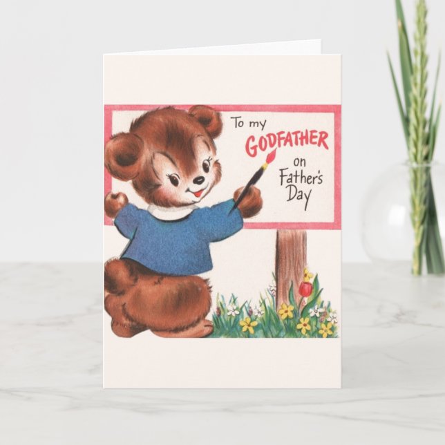 Vintage Vatertagskarte Karte (Vorderseite)