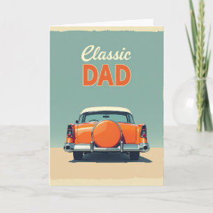 Vintage Vatertagskarte mit Auto Karte