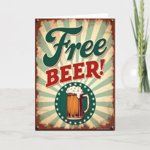 Vintage Vatertagskarte mit Biermotiv Karte