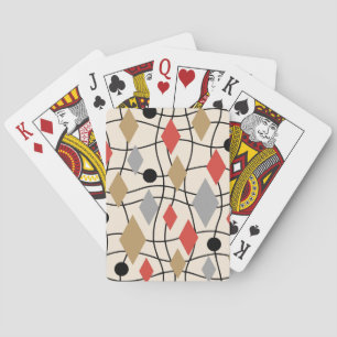 Vintage Vegas Weihnachten Mitte des Jahrhunderts M Spielkarten