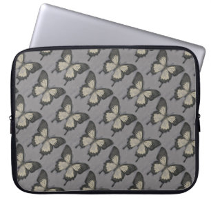 Vintage-Veilchen-Schmetterlingsmuster Laptopschutzhülle