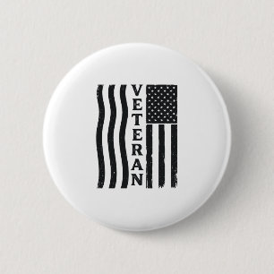Vintage-Vektor-Shirt-Design mit amerikanischer Fla Button