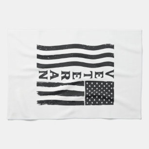 Vintage-Vektor-Shirt-Design mit amerikanischer Fla Geschirrtuch