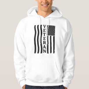 Vintage-Vektor-Shirt-Design mit amerikanischer Fla Hoodie