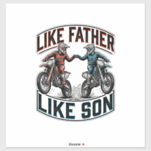 Vintage-Vektor-Shirt Motocross Wie der Vater so de Aufkleber