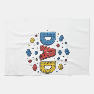 Vintage-Vektordesign für Papa-Bauklötze_1 Geschirrtuch