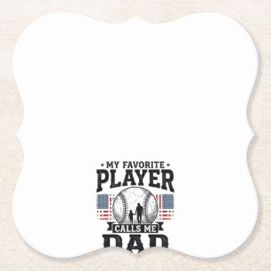 Vintage-Vektordesign Lieblingsspieler Baseball-Vat Untersetzer