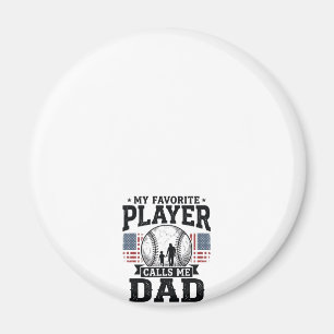 Vintage-Vektorgestaltung Lieblingsspieler Baseball Magnet
