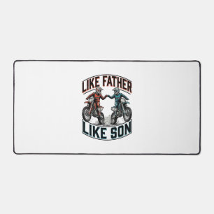 Vintage-Vektorshirt Motocross Wie der Vater so der Schreibtischunterlage