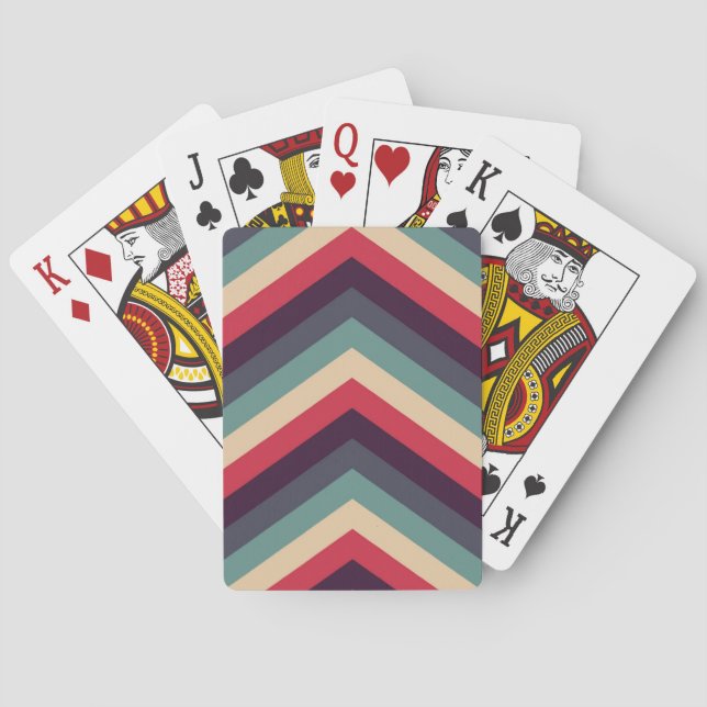 Vintage Velocity Stripes Spielkarten (Rückseite)