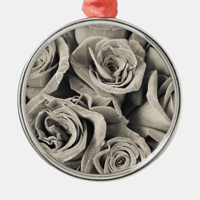 Vintage Velvet-Beauty Silbernes Ornament (Vorne)