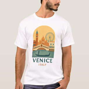 Vintage Venedig Italien Gondel Retro Reise T-Shirt