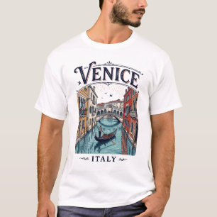 Vintage Venedig Italien Herren T-Shirt