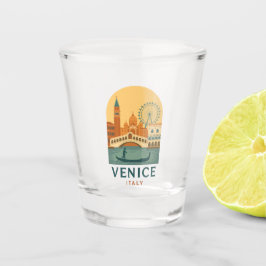 Vintage Venedig Italien Schnapsglas – Gondel Reise