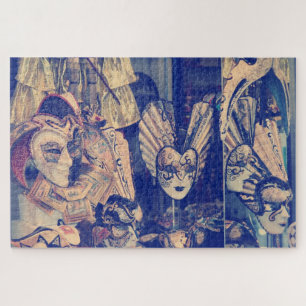 Vintage Venezianische Karnevalsmasken Puzzle