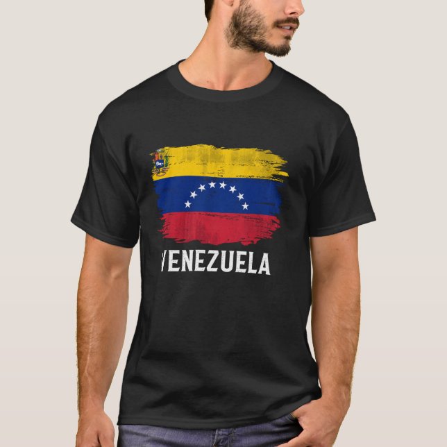 Vintage venezolanische Flagge für venezolanisches  T-Shirt (Vorderseite)