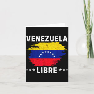 Vintage Venezuela Libre 2026 Venezuela-Flagge  Karte