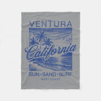 Vintage Ventura Kalifornien Sonne Sand Surfen Stra Fleecedecke