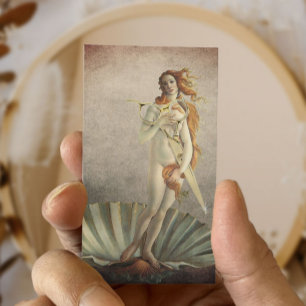 Vintage Venus und Goldschere Salon der Hair Stylis Visitenkarte