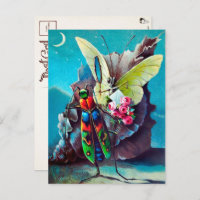 Vintage Verabredet Fehler Postkarte