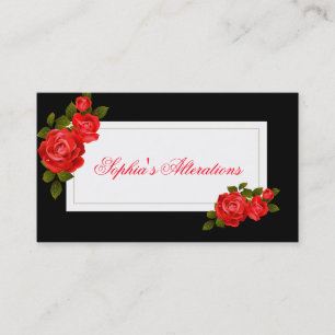 Vintage Veränderungen der Schwarz-Weiß-Rosen Visitenkarte