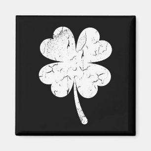 Vintage verblasster Retro-Vierblattklee St. Patric Magnet