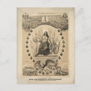 Vintage Vereinigte Staaten Centennial Souvenir Postkarte