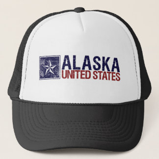 Vintage Vereinigte Staaten mit Stern - Alaska Truckerkappe