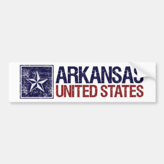 Vintage Vereinigte Staaten mit Stern - Arkansas Autoaufkleber