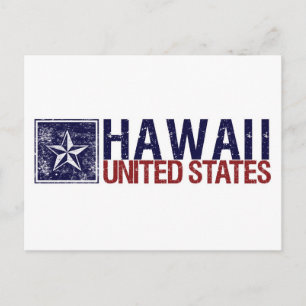 Vintage Vereinigte Staaten mit Stern – Hawaii Postkarte
