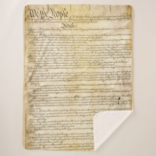 Vintage Verfassung der Vereinigten Staaten Sherpadecke