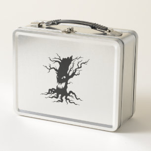 Vintage verhexter Baum Halloween Metall Brotdose