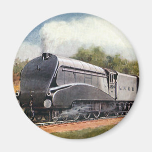 Vintage Verkehr, moderner silberner Hochgeschwindi Magnet