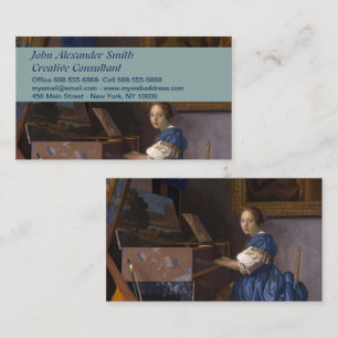 Vintage-Vermeer-Barockmusikszene-Kunst Visitenkarte