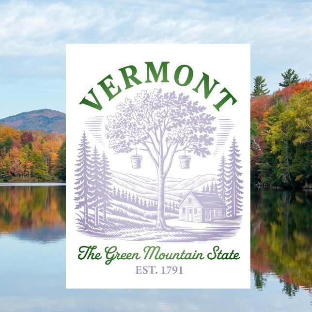 Vintage Vermont Maple Sugar Shack Postkarte (Vintage Vermont Maple Sugar Shack Postcard
)