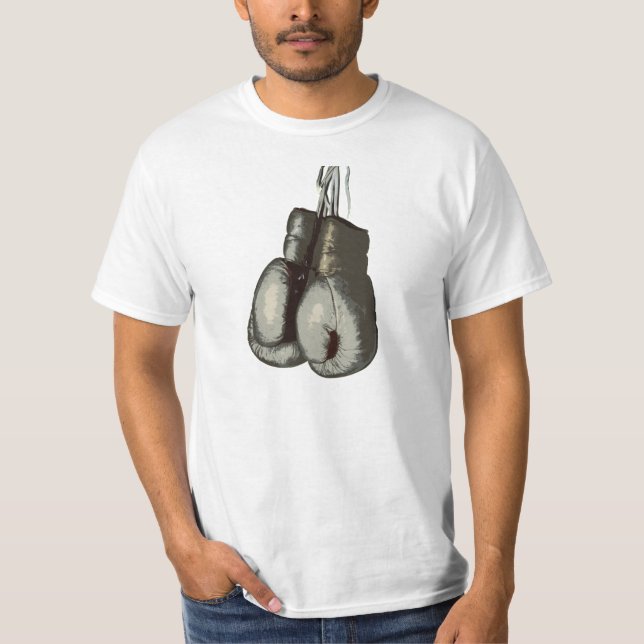 Vintage Verpacken-Handschuhe T-Shirt (Vorderseite)