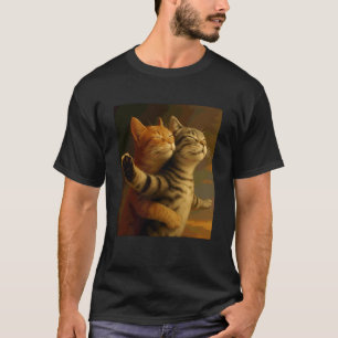Vintage verrückte Katze lustiges Kätzchen Titanic T-Shirt