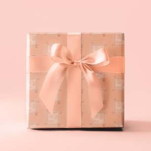 Vintage verschaltete Spitzen-Rose Antike Damaske Geschenkpapier