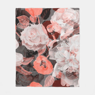 Vintage verschwommene monochrome und farbige Rot, Fleecedecke