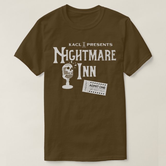 Vintage Version des Nightmare Inn T-Shirt (Design vorne)