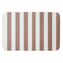 Vintage vertikale Streifen Mocha Mousse White Badematte