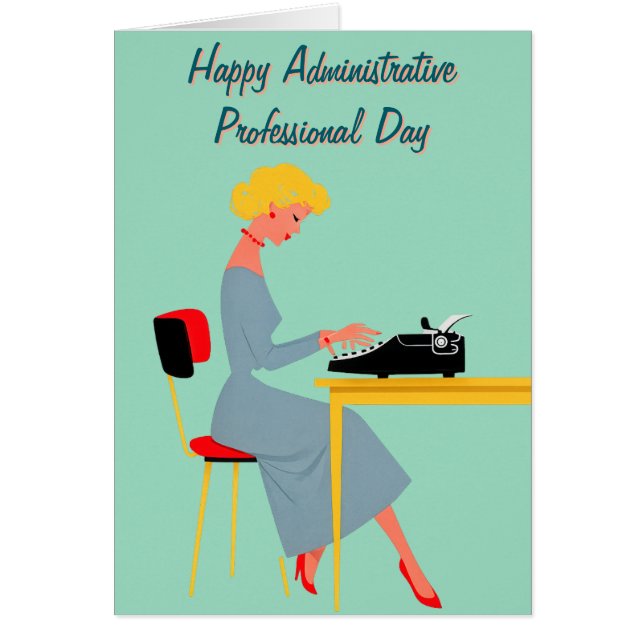 Vintage Verwaltungsassistentin – Retro-Büro (Vorne)