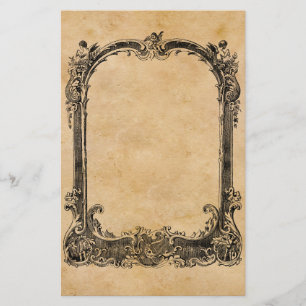 Vintage verzierte dekorative Grenze Briefpapier