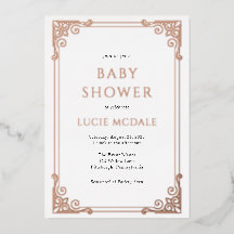 Vintage Verzierte Frame Baby Dusche real